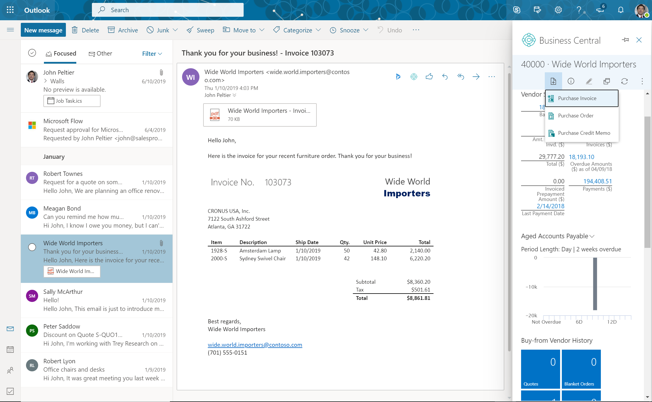 Improved communication with Outlook integration screenshot 17