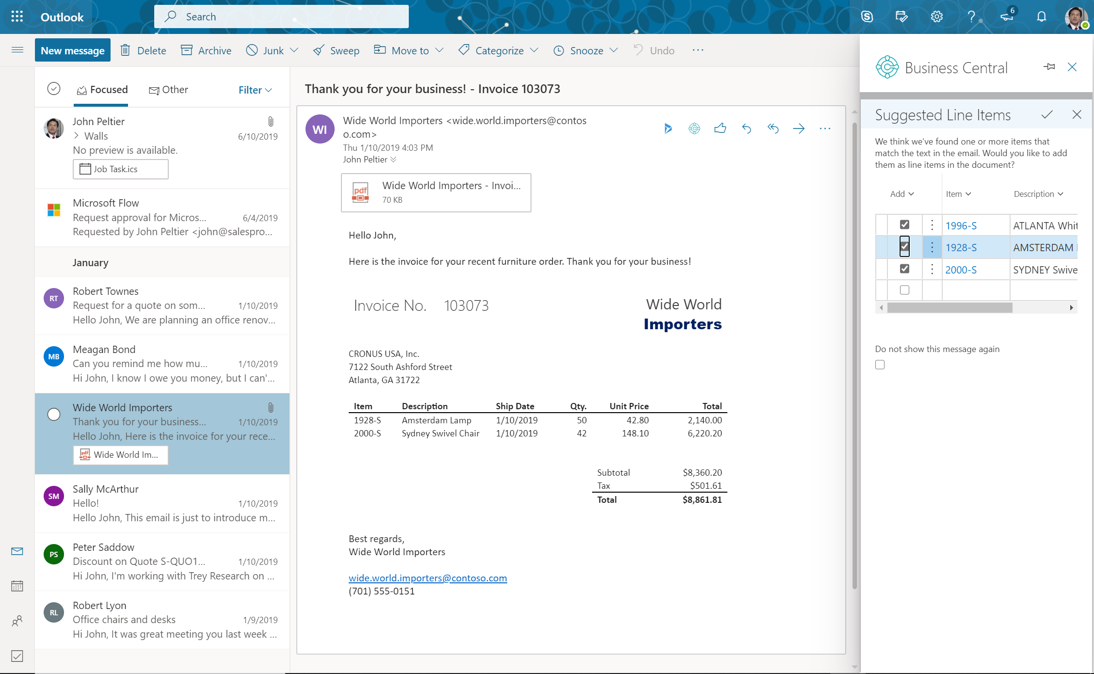 Improved communication with Outlook integration screenshot 18