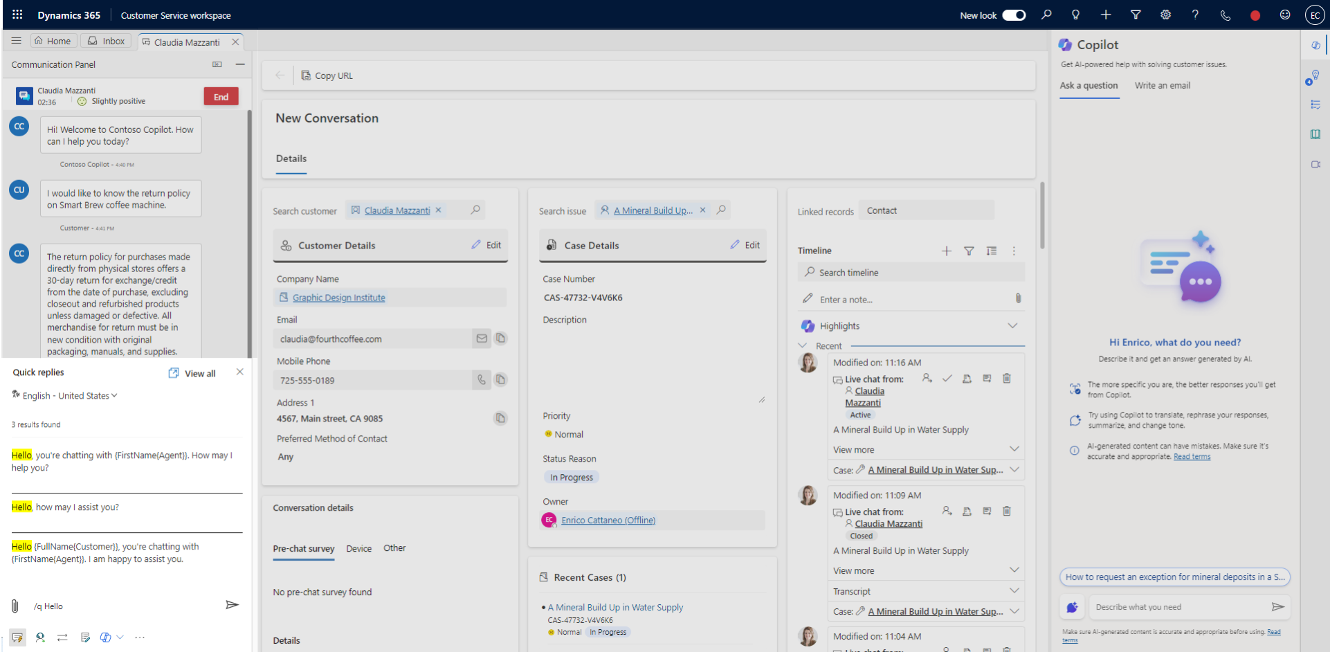 Lighten the load for service reps – Customer Service Workspace screenshot 6