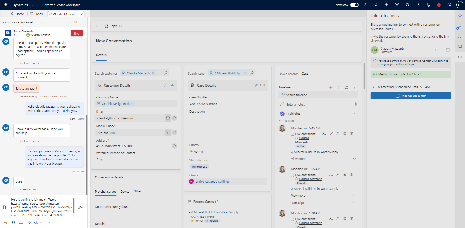 Lighten the load for service reps – Customer Service Workspace screenshot 9
